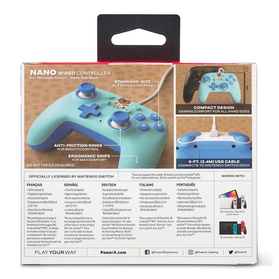 Amazon.com: PowerA Nano Wired Controller for Nintendo Switch